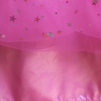 Sparkle Bright Pink Party Dress Close Up